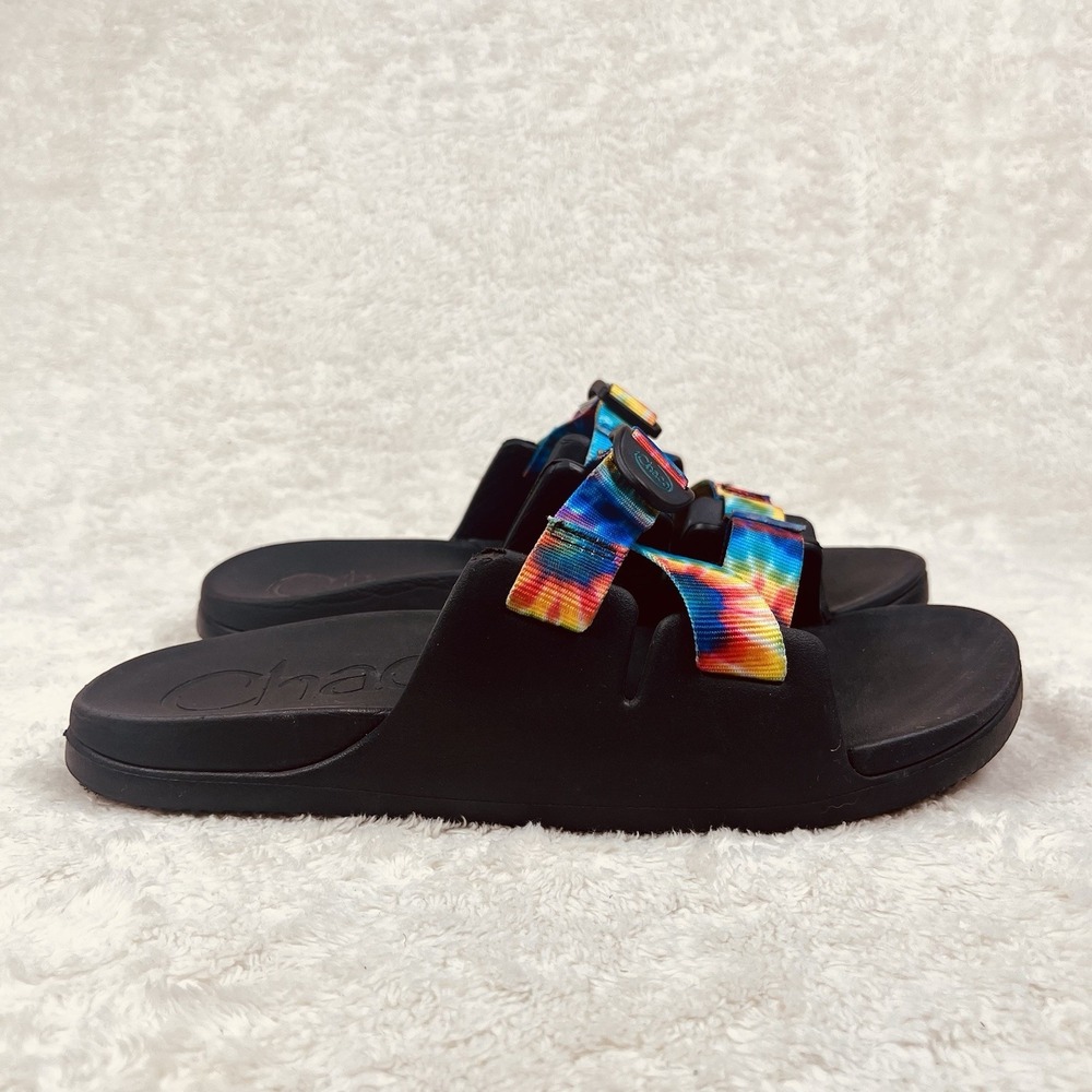 Chaco Chillos Slide Sandals Womens Size‎ 7.5 Tie-Dye Adjustable Straps